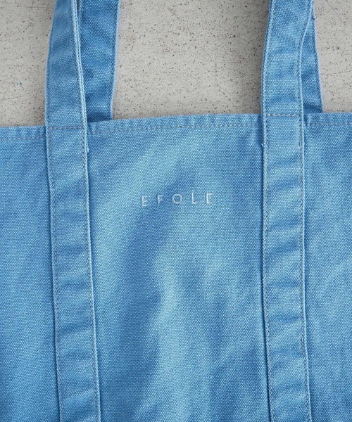 EFOLE（エフォル）の「キャンバス　ウォッシャブル　カラー　トートバッグ（トートバッグ・レディース・オフホワイト/オレンジ/ブルー・FREE）」の10枚目の写真