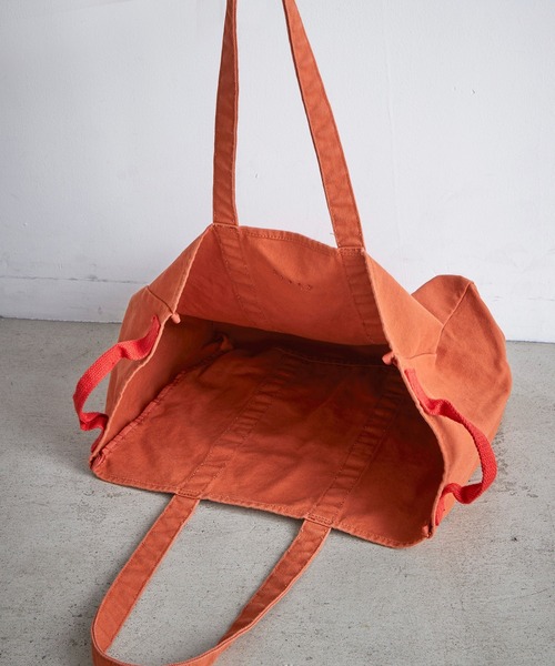 EFOLE（エフォル）の「キャンバス　ウォッシャブル　カラー　トートバッグ（トートバッグ・レディース・オフホワイト/オレンジ/ブルー・FREE）」の7枚目の写真