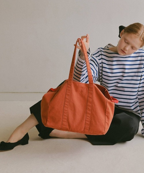 EFOLE（エフォル）の「キャンバス　ウォッシャブル　カラー　トートバッグ（トートバッグ・レディース・オフホワイト/オレンジ/ブルー・FREE）」の14枚目の写真