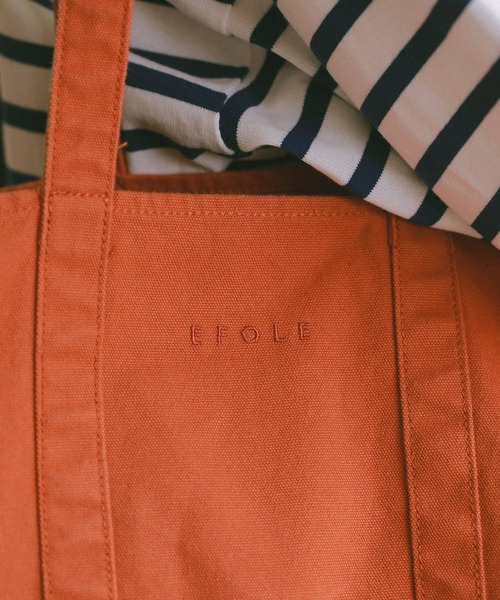 EFOLE（エフォル）の「キャンバス　ウォッシャブル　カラー　トートバッグ（トートバッグ・レディース・オフホワイト/オレンジ/ブルー・FREE）」の12枚目の写真