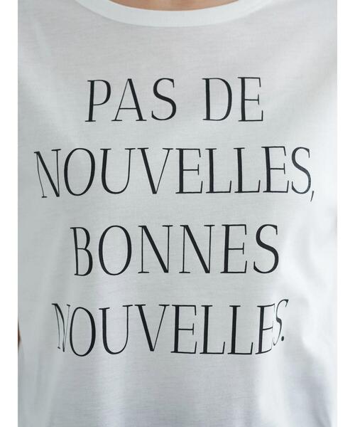earth music&ecology（アースミュージックアンドエコロジー）の「PAS DE NOUVEELESちびT ＊（Tシャツ/カットソー・レディース・チャコールグレー/オフホワイト・S/M）」の9枚目の写真