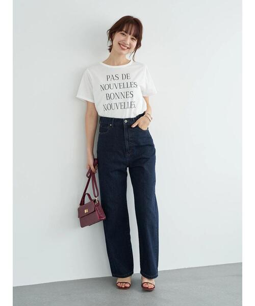 earth music&ecology（アースミュージックアンドエコロジー）の「PAS DE NOUVEELESちびT ＊（Tシャツ/カットソー・レディース・チャコールグレー/オフホワイト・S/M）」の16枚目の写真