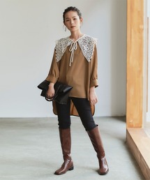 titivate | つけ襟7分袖ﾌﾞﾗｳｽ(シャツ/ブラウス)