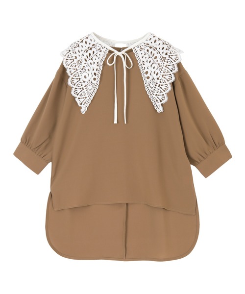 titivate（ティティベイト）の「つけ襟7分袖ﾌﾞﾗｳｽ（シャツ/ブラウス・レディース・ホワイト/ブラック/ブラウン・M）」の5枚目の写真