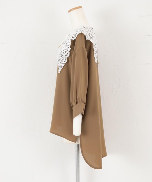 titivate（ティティベイト）の「つけ襟7分袖ﾌﾞﾗｳｽ（シャツ/ブラウス・レディース・ホワイト/ブラック/ブラウン・M）」の13枚目の写真