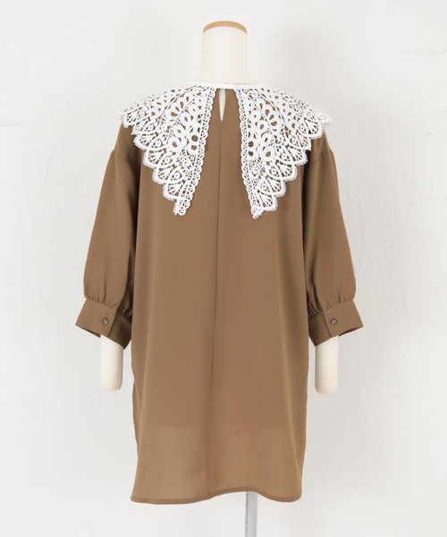 titivate（ティティベイト）の「つけ襟7分袖ﾌﾞﾗｳｽ（シャツ/ブラウス・レディース・ホワイト/ブラック/ブラウン・M）」の14枚目の写真