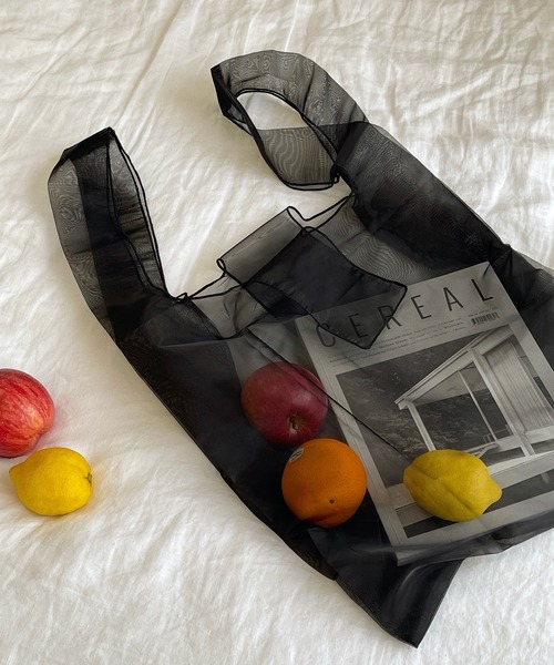 etade(エタード)の「【etade】sheer shopping bag etda9(ショルダーバッグ・レディース・ライトブルー/ブラック・FREE)」の10枚目の写真