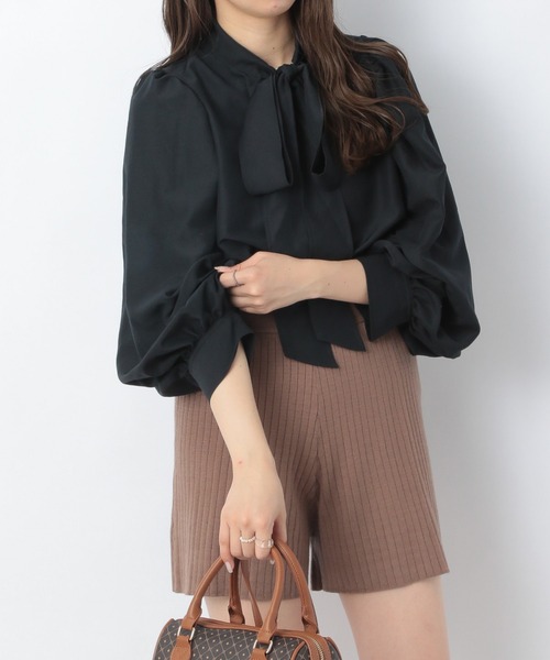 Heather（ヘザー）の「2WAYリボンボウタイブラウス　218862（シャツ/ブラウス・レディース・ホワイト/アイボリー/ブラック・FREE）」の3枚目の写真