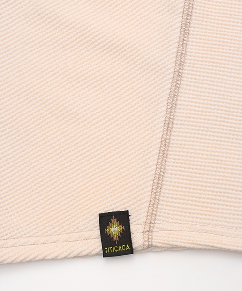 チチカカ（チチカカ）の「ワッフルドルマンＴシャツ（Tシャツ/カットソー・レディース・カーキ/ブラック/アイボリー・FREE）」の5枚目の写真