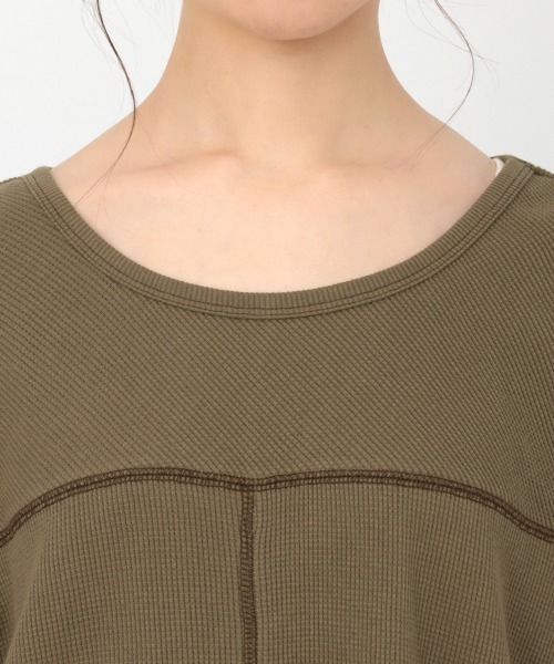 チチカカ（チチカカ）の「ワッフルドルマンＴシャツ（Tシャツ/カットソー・レディース・カーキ/ブラック/アイボリー・FREE）」の21枚目の写真