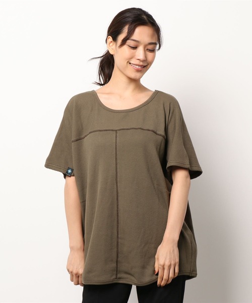 チチカカ（チチカカ）の「ワッフルドルマンＴシャツ（Tシャツ/カットソー・レディース・カーキ/ブラック/アイボリー・FREE）」の16枚目の写真