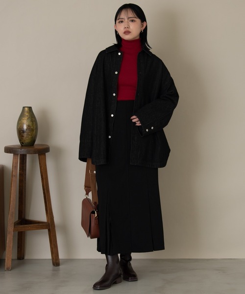 Aunt Marie's（アントマリーズ）の「バックレースアップオーバーデニムジャケット（デニムジャケット・レディース・ネイビー/ブラック・FREE）」の19枚目の写真