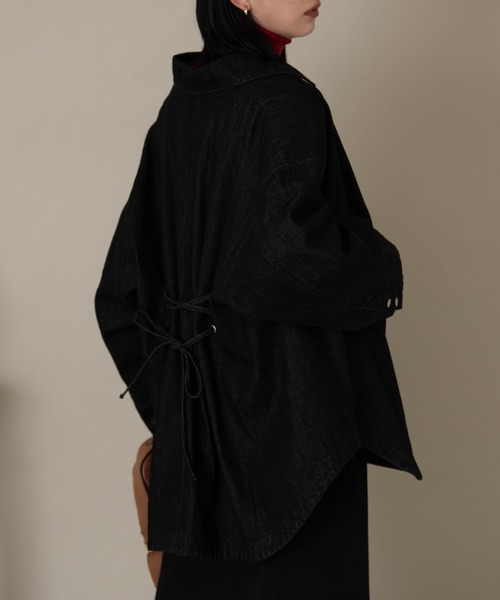 Aunt Marie's（アントマリーズ）の「バックレースアップオーバーデニムジャケット（デニムジャケット・レディース・ネイビー/ブラック・FREE）」の20枚目の写真