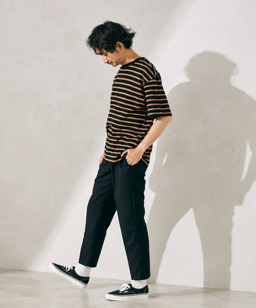 JOURNAL STANDARD relume（ジャーナルスタンダード　レリューム）の「【RE】スラックスイージーパンツ（その他パンツ・メンズ・ブラック/ベージュ/グレー/タン・MEDIUM/LARGE）」の6枚目の写真