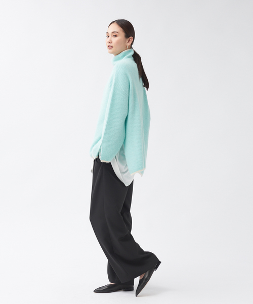 qualite（カリテ）の「片畦ラクーンタートルニットプルオーバー（ニット/セーター・レディース・アイボリー/ライトブルー/チャコールグレー・フリー）」の15枚目の写真