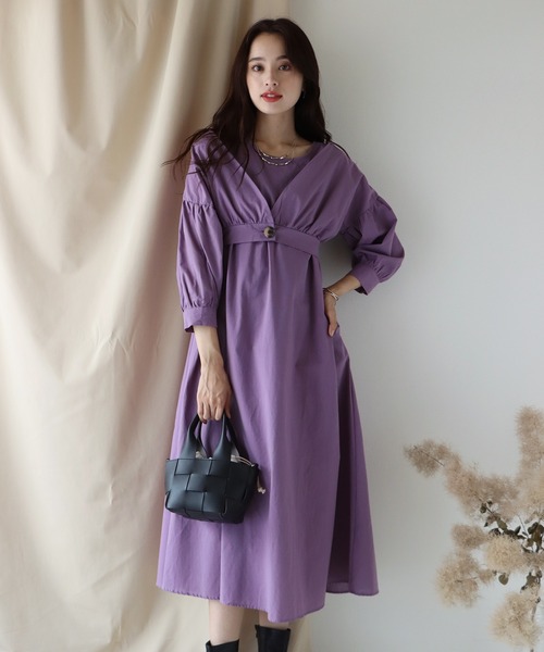 BLUEEAST（ブルーイースト）の「ボレロレイヤードワンピース（ワンピース・レディース・ブラック/パープル/グリーン・MEDIUM）」の3枚目の写真