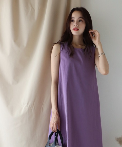 BLUEEAST（ブルーイースト）の「ボレロレイヤードワンピース（ワンピース・レディース・ブラック/パープル/グリーン・MEDIUM）」の8枚目の写真