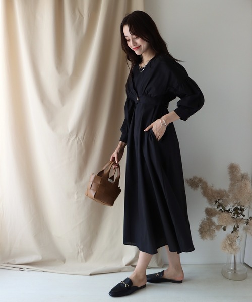 BLUEEAST（ブルーイースト）の「ボレロレイヤードワンピース（ワンピース・レディース・ブラック/パープル/グリーン・MEDIUM）」の4枚目の写真