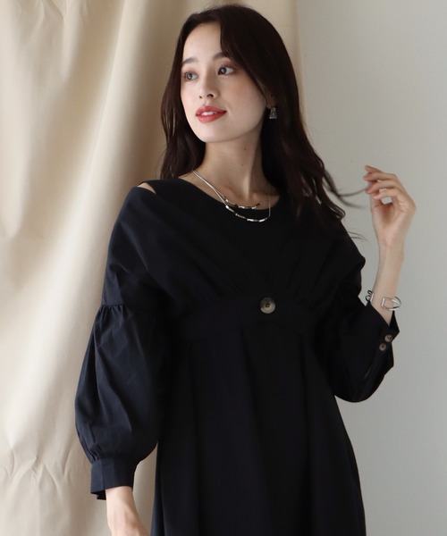 BLUEEAST（ブルーイースト）の「ボレロレイヤードワンピース（ワンピース・レディース・ブラック/パープル/グリーン・MEDIUM）」の15枚目の写真