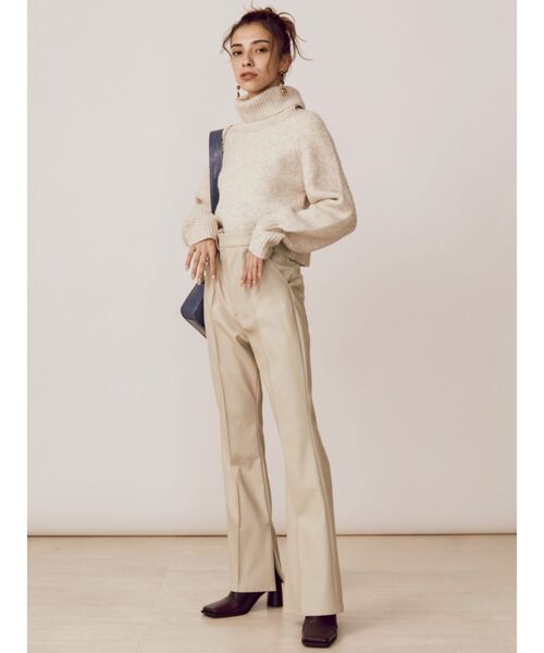 EVRIS（エヴリス）の「タートルクロップドニットトップス（ニット/セーター・レディース・ブラック/グリーン/ピンク/ホワイト・FREE）」の17枚目の写真