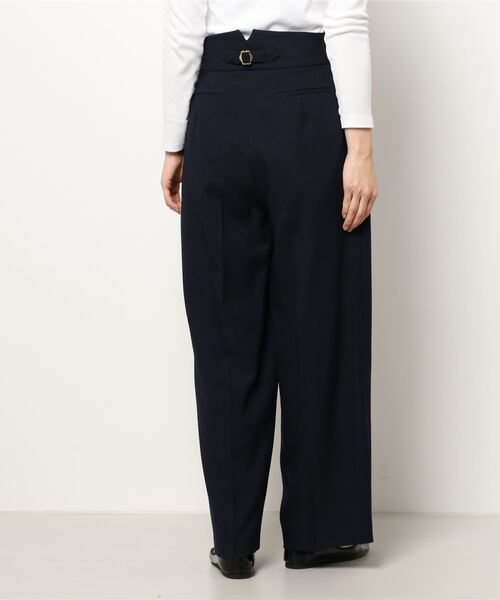 m.f.editorial（エムエフエディトリアル）の「エムエフエディトリアルレディース/m.f.editorial：Women ウーリッシュ セットアップ ワイドパンツ   （セットアップジャケット・スカートございます）（スーツパンツ・レディース・ネイビー・X-LARGE/LARGE/S/MEDIUM）」の3枚目の写真