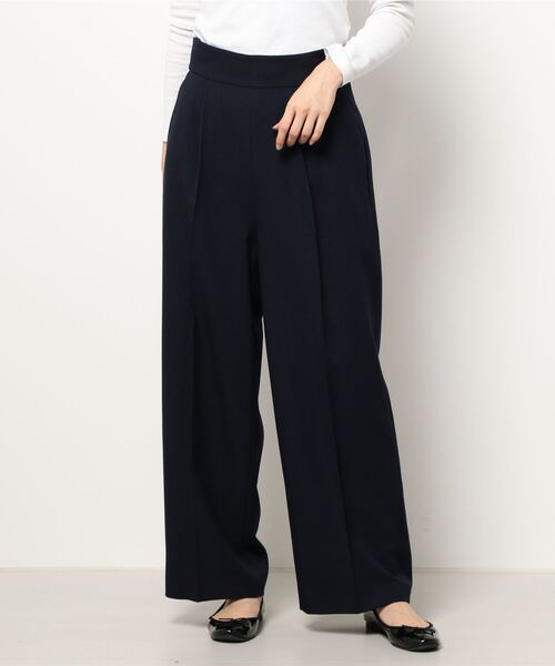 m.f.editorial（エムエフエディトリアル）の「エムエフエディトリアルレディース/m.f.editorial：Women ウーリッシュ セットアップ ワイドパンツ   （セットアップジャケット・スカートございます）（スーツパンツ・レディース・ネイビー・X-LARGE/LARGE/S/MEDIUM）」の4枚目の写真