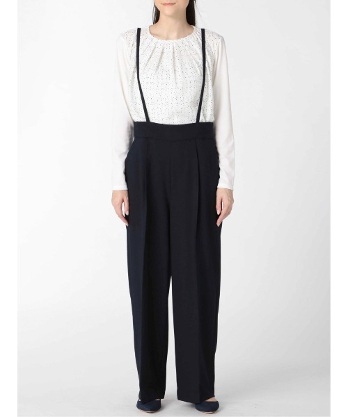 m.f.editorial（エムエフエディトリアル）の「エムエフエディトリアルレディース/m.f.editorial：Women ウーリッシュ セットアップ ワイドパンツ   （セットアップジャケット・スカートございます）（スーツパンツ・レディース・ネイビー・X-LARGE/LARGE/S/MEDIUM）」の7枚目の写真