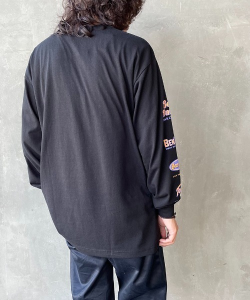 BEN DAVIS（ベンデイビス）の「[BEN DAVIS/ベンデイビス] BANNERS 袖プリントロンT（Tシャツ/カットソー・レディース・ホワイト/ブラック/パープル・M/L/XL）」の19枚目の写真
