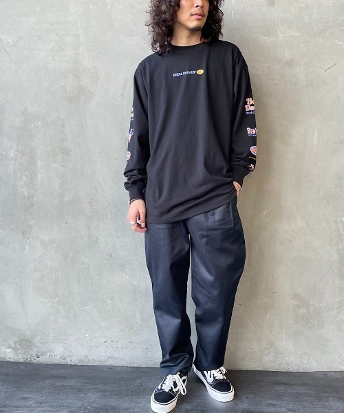 BEN DAVIS（ベンデイビス）の「[BEN DAVIS/ベンデイビス] BANNERS 袖プリントロンT（Tシャツ/カットソー・レディース・ホワイト/ブラック/パープル・M/L/XL）」の7枚目の写真