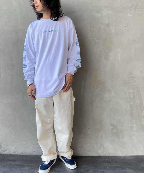 BEN DAVIS（ベンデイビス）の「[BEN DAVIS/ベンデイビス] BANNERS 袖プリントロンT（Tシャツ/カットソー・レディース・ホワイト/ブラック/パープル・M/L/XL）」の5枚目の写真