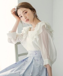 WILLSELECTION | スクエアネックラッフルブラウス(シャツ/ブラウス)