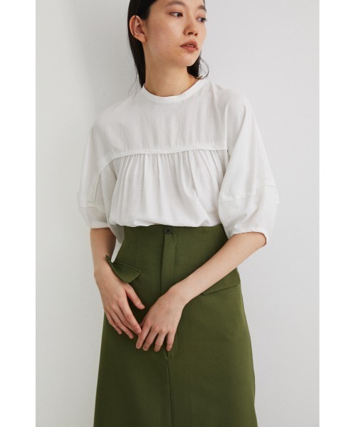 STYLEMIXER(スタイルミキサー)の「ボリュームスリーブギャザートップ(シャツ/ブラウス・レディース・ホワイト/ブラック/レッド・FREE)」の1枚目の写真