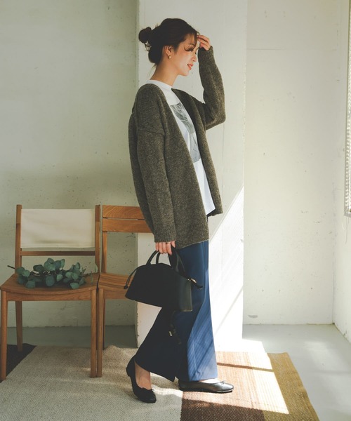 URBAN RESEARCH DOORS(アーバンリサーチドアーズ)の「ペルーニットカーディガン(カーディガン/ボレロ・レディース・ダークグレー/ネイビー/グレー・ONE)」の8枚目の写真