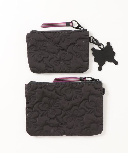 kipling（キプリング）の「【kipling/キプリング】 × Anna Sui / アナスイ デュオポーチ バタフライキルト（ポーチ・レディース・ブラック・FREE）」の2枚目の写真