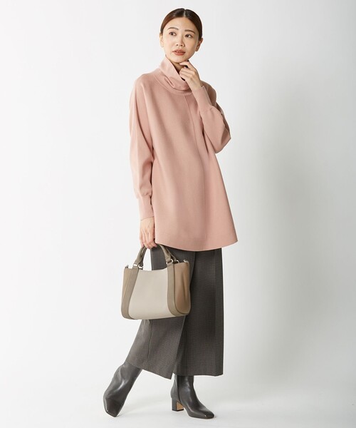 J.PRESS(ジェイプレス)の「【WEB限定カラーあり】【洗える】NEWESTバックピーチチェック ワイドパンツ(その他パンツ・レディース・グレー系3/ブラウン系3・7/13/11/9)」の20枚目の写真