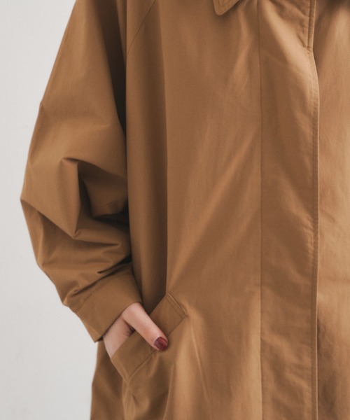manana suerte(マニャーナスエルテ)の「ビッグシルエットステンカラーコート(ステンカラーコート・レディース・ブラック/ベージュ・FREE)」の21枚目の写真
