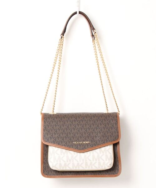 MICHAEL KORS（マイケルコース）の「REGINA フラップショルダー ミディアム（ショルダーバッグ・レディース・ホワイト系その他・FREE）」の4枚目の写真