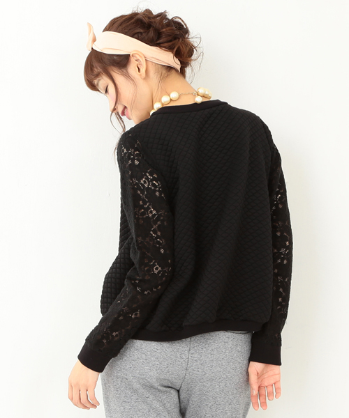 CAROLINA GLASER（カロリナ グレイサー）の「CAROLINA GLASER / キルティングレース トップス（その他トップス・レディース・ブラック/クリーム・ONE SIZE）」の19枚目の写真