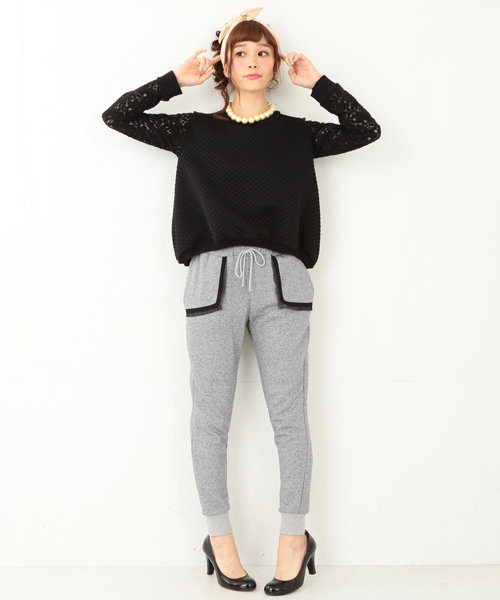 CAROLINA GLASER（カロリナ グレイサー）の「CAROLINA GLASER / キルティングレース トップス（その他トップス・レディース・ブラック/クリーム・ONE SIZE）」の20枚目の写真