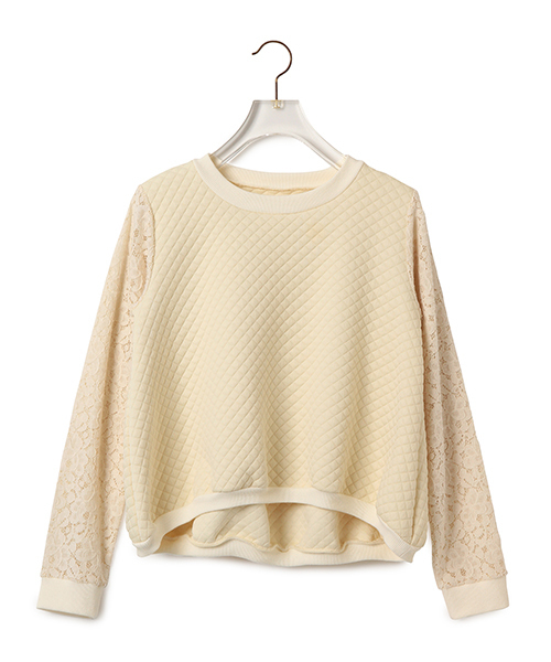 CAROLINA GLASER（カロリナ グレイサー）の「CAROLINA GLASER / キルティングレース トップス（その他トップス・レディース・ブラック/クリーム・ONE SIZE）」の21枚目の写真