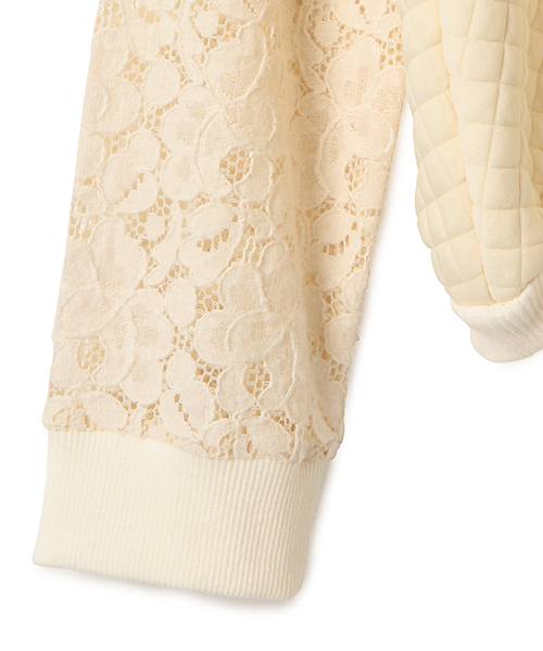 CAROLINA GLASER（カロリナ グレイサー）の「CAROLINA GLASER / キルティングレース トップス（その他トップス・レディース・ブラック/クリーム・ONE SIZE）」の12枚目の写真