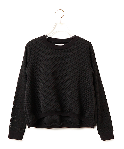 CAROLINA GLASER（カロリナ グレイサー）の「CAROLINA GLASER / キルティングレース トップス（その他トップス・レディース・ブラック/クリーム・ONE SIZE）」の14枚目の写真