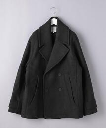 studio nicholson ネイビー ダブルピーコート スタジオニコルソン