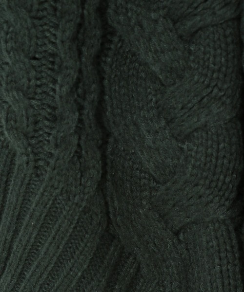 mysty woman(ミスティウーマン)の「MIXケーブルカーデ 237317(カーディガン/ボレロ・レディース・ブラウン/アイボリー/チャコール/グリーン系/ブルーパープル・FREE)」の10枚目の写真