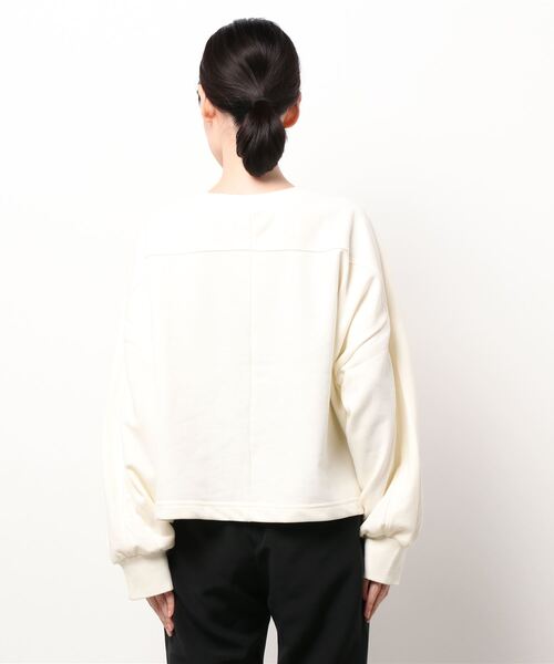 Lugnoncure（ルノンキュール）の「サテン刺繍スウェット（スウェット・レディース・オフホワイト/オレンジ/グレー・ﾌﾘ-）」の4枚目の写真