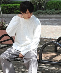 ZIP FIVE | ケーブルクルーニット(ニット/セーター)