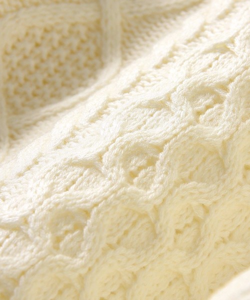 ZIP FIVE（ジップファイブ）の「【ZIP FIVE】ケーブルクルーニット（ニット/セーター・メンズ・ライトグレー/ブラック/ブラウン/アイボリー/杢グレー・MEDIUM/LARGE/X-LARGE）」の17枚目の写真