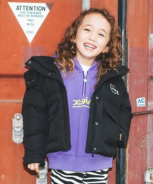 BABYL スケルトンパーカーとグッズセット X-girl Stages（エックスガールステージス）の「ロゴハーフジップ