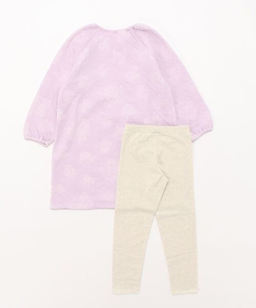 KID BLUE（キッドブルー）の「キッドブルー -キルトローズJQ-【キッズ】長袖ナイティ -SNRM556 -kidblue（ルームウェア/パジャマ・キッズ・ラベンダー・140/120/150/130）」の2枚目の写真