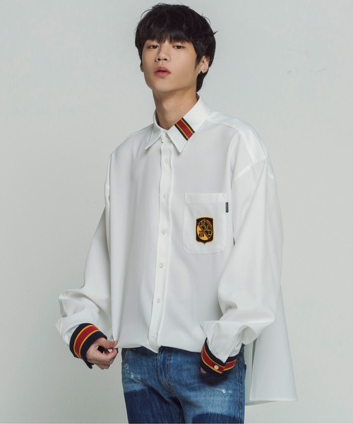 ROMANTIC CROWN（ロマンティッククラウン）の「☆LIMITED 【ROMANTIC CROWN】STRIPED CUFF SHIRT / ロマンティッククラウン ストライプ カフ ライン シャツ（シャツ/ブラウス・メンズ・ホワイト・SMALL/LARGE/X-LARGE/MEDIUM）」の15枚目の写真